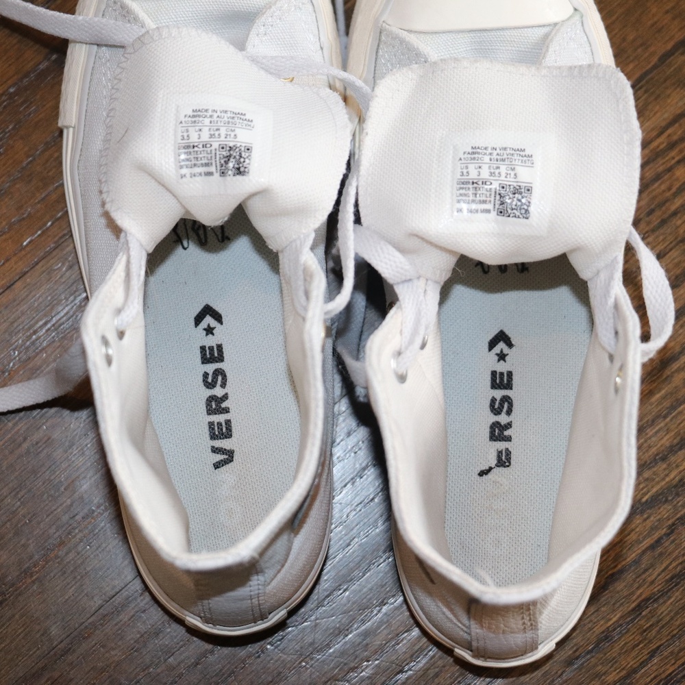 Chuck Taylor All Star EVA Lift Platform Tonal Canvas YOUTH Size 3.5 Barely Grey - Picture 12 of 16